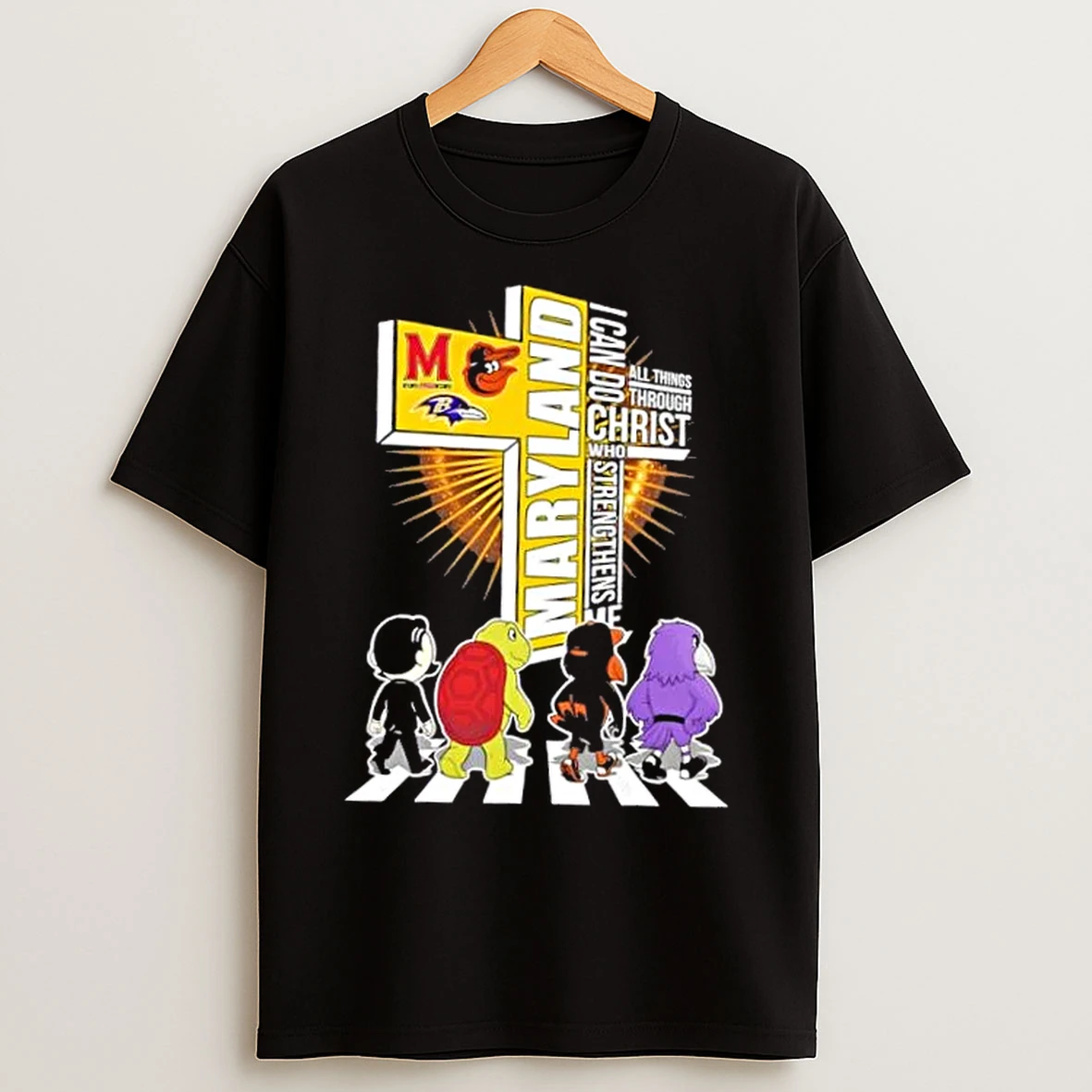 Classic Maryland Sports Mascots I Can Do All Things Through Christ Who Strengthens Me T Shirts