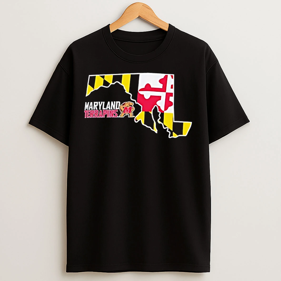 Classic Maryland Terrapins Champion State Shape T Shirts