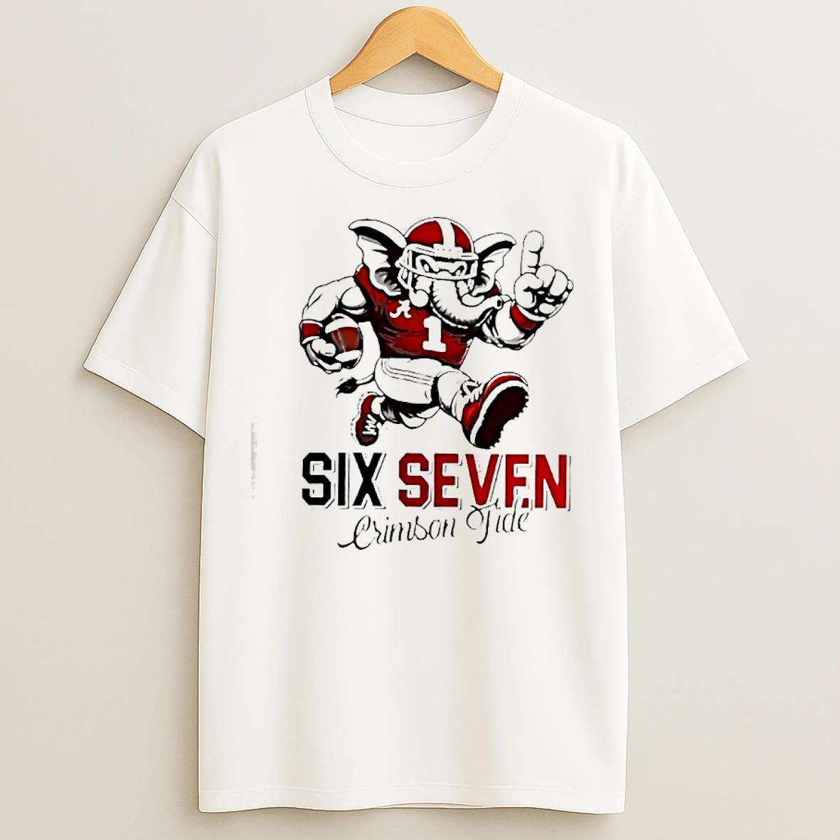 Classic Mascot Six Seven Alabama Crimson Tide Football T Shirts