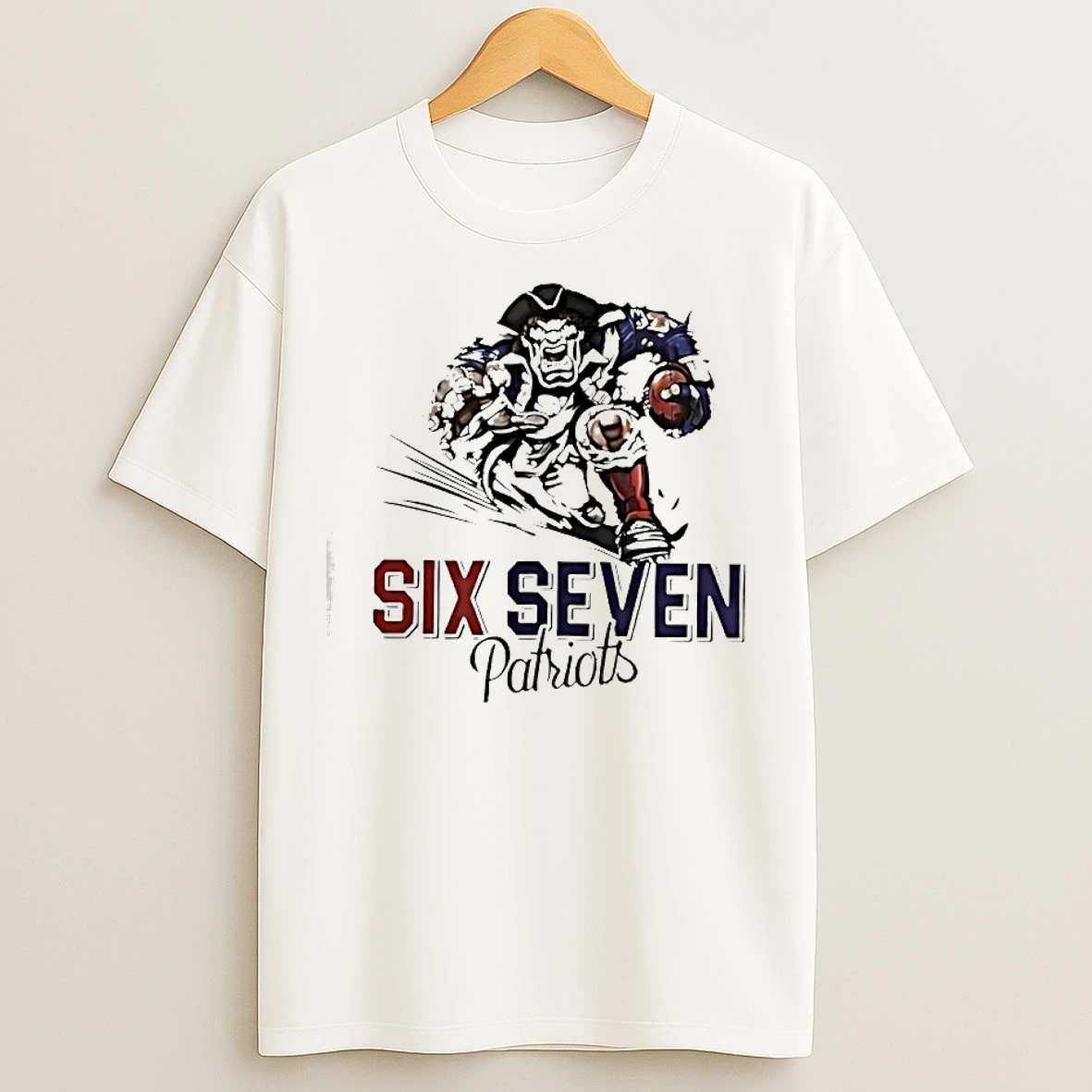 Classic Mascot Six Seven New England Patriots T Shirts