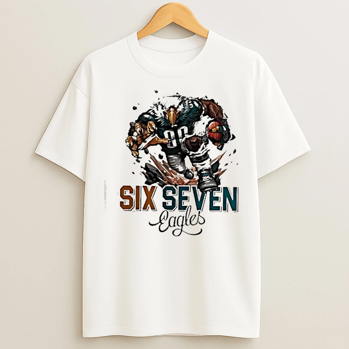 Classic Mascot Six Seven Philadelphia Eagles Football T Shirts