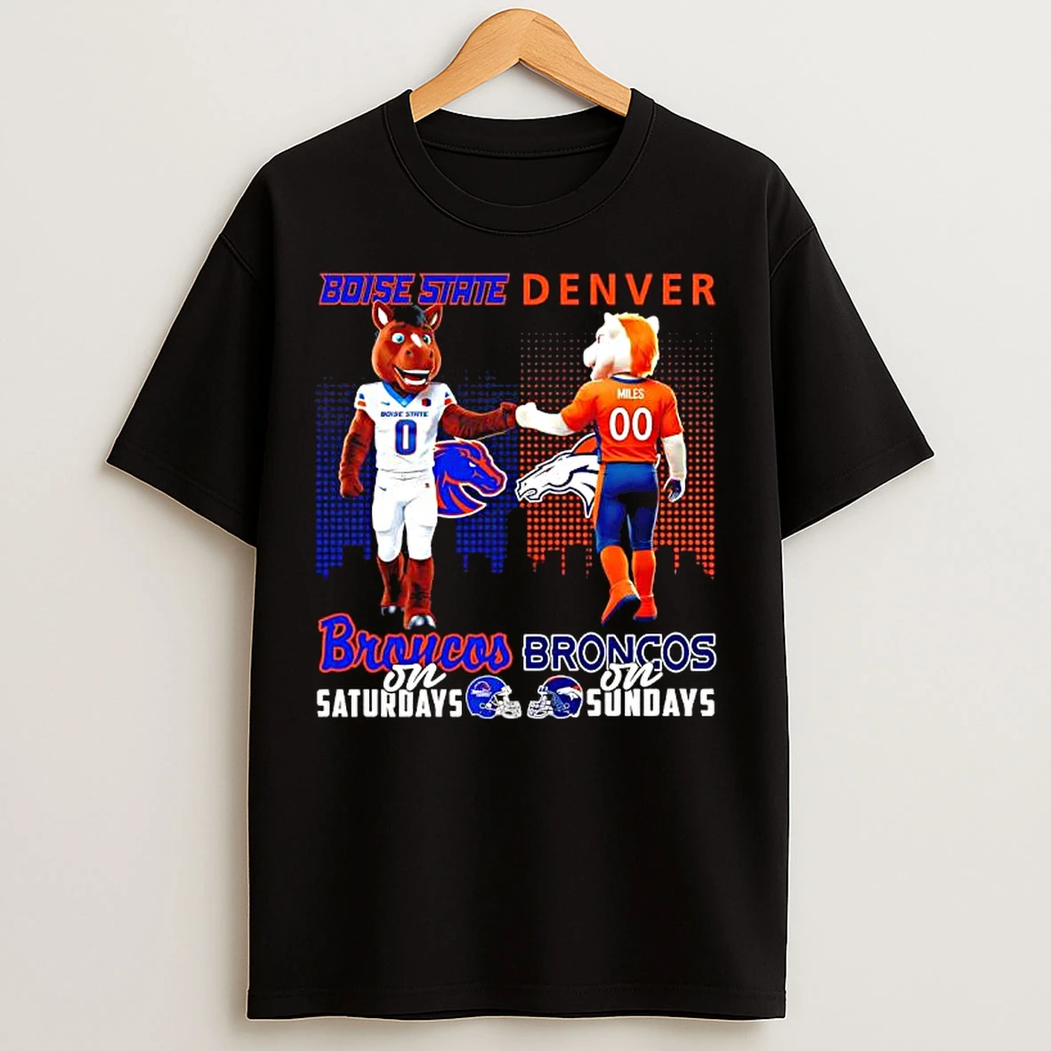 Classic Mascot Of Boise State Broncos On Saturdays And Denver Broncos On Sundays T Shirts
