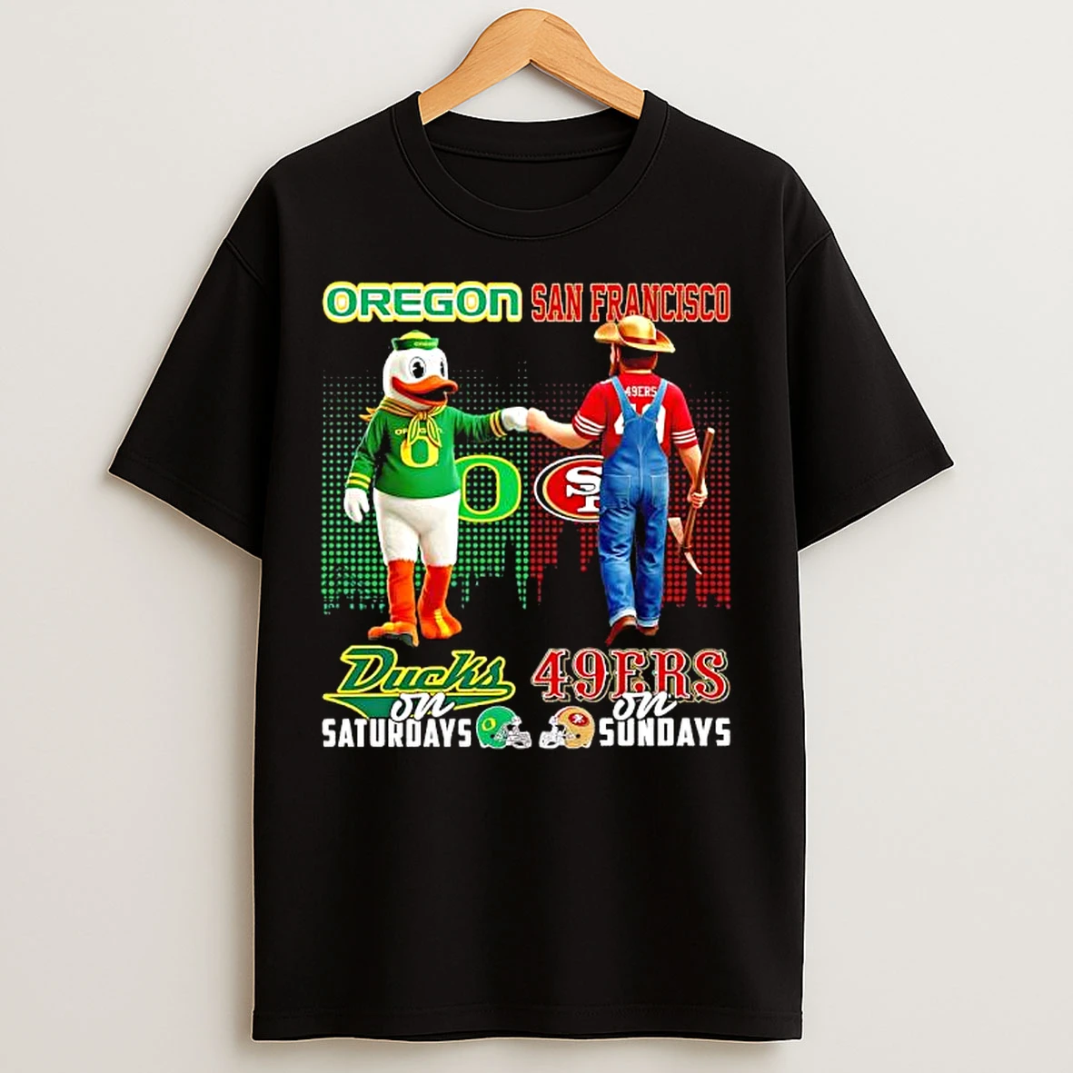 Classic Mascot Of Oregon Ducks On Saturdays And San Francisco 49ers On Sundays T Shirts