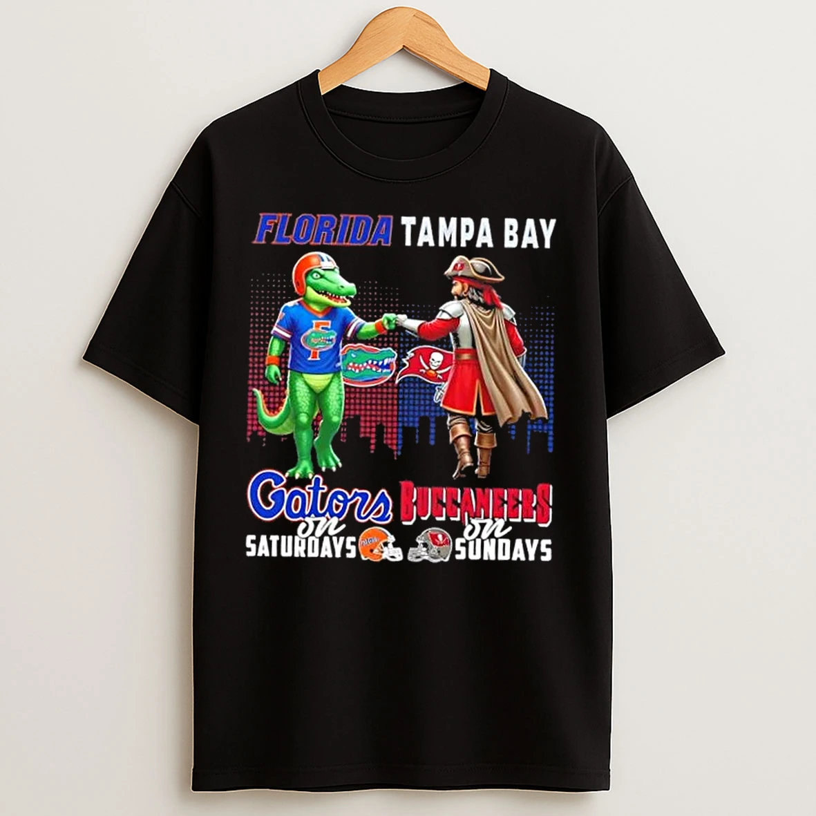 Classic Mascots Florida Gators On Saturdays Vs Tampa Bay Buccaneers On Sundays Skyline T Shirts