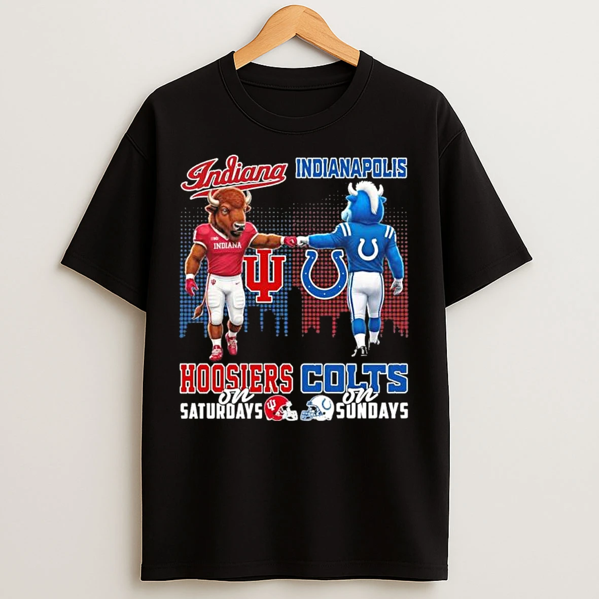Classic Mascots Indiana Hoosiers On Saturday And Indianapolis Colts On Sundays T Shirts