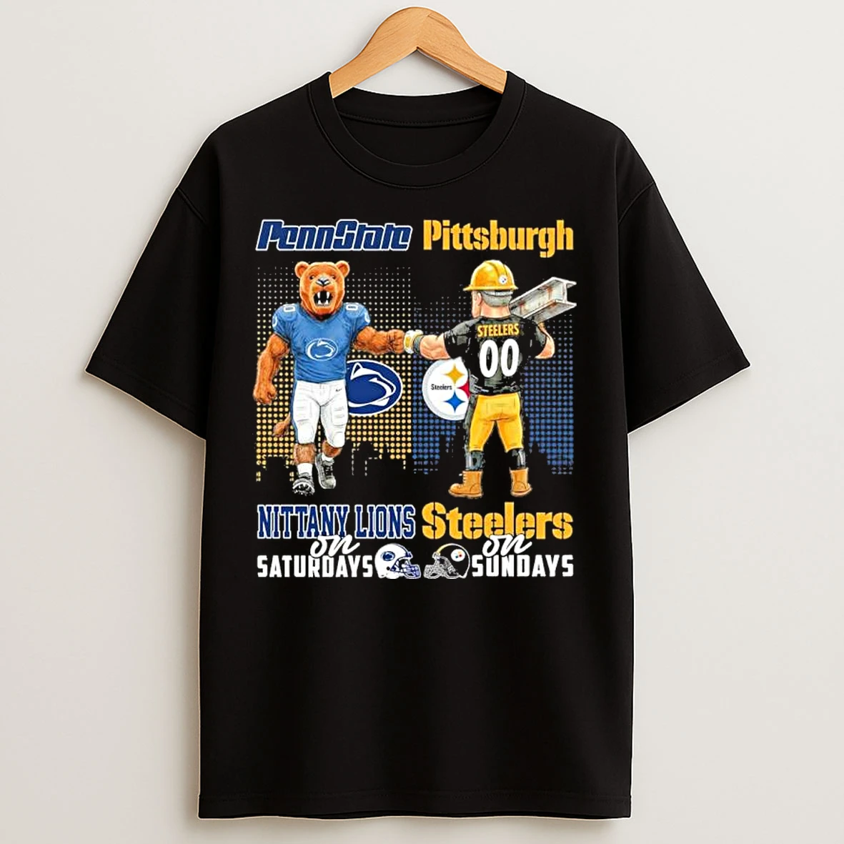 Classic Mascots Penn State On Saturday And Steelers On Sundays T Shirts