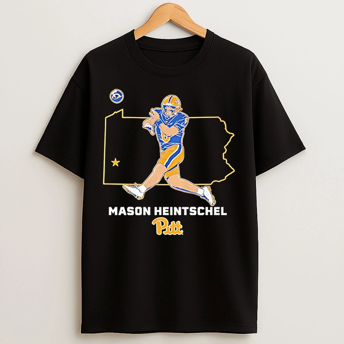 Classic Mason Heintschel Pittsburgh Panthers Football State Star T Shirts