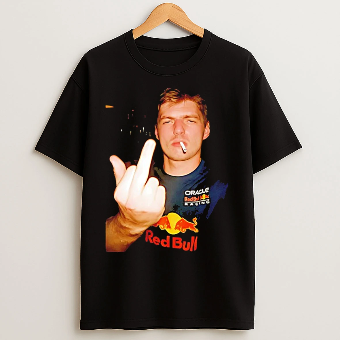 Classic Max Verstappen 2025 F1 Champions Middle Finger T Shirts