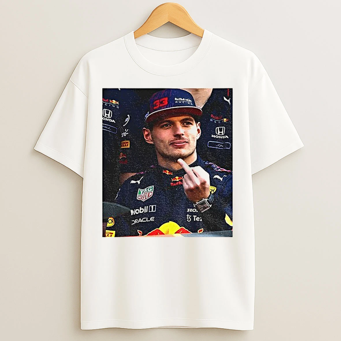 Classic Max Verstappen Middle Finger Meme Formula 1 Racing Fans T Shirts