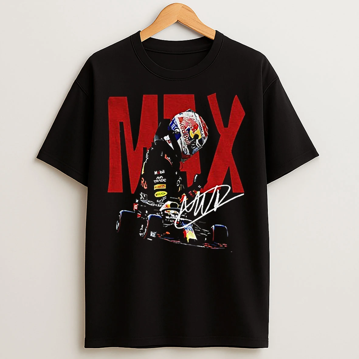 Classic Max Verstappen Redbull Formula Racing Wash Signature T Shirts