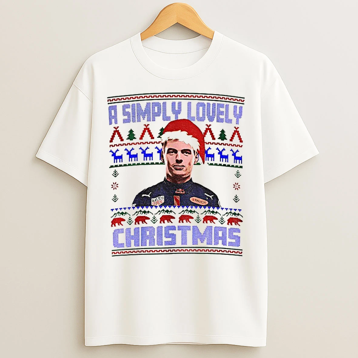 Classic Max Verstappen Santa Hat A Simply Lovely Christmas 2025 T Shirts