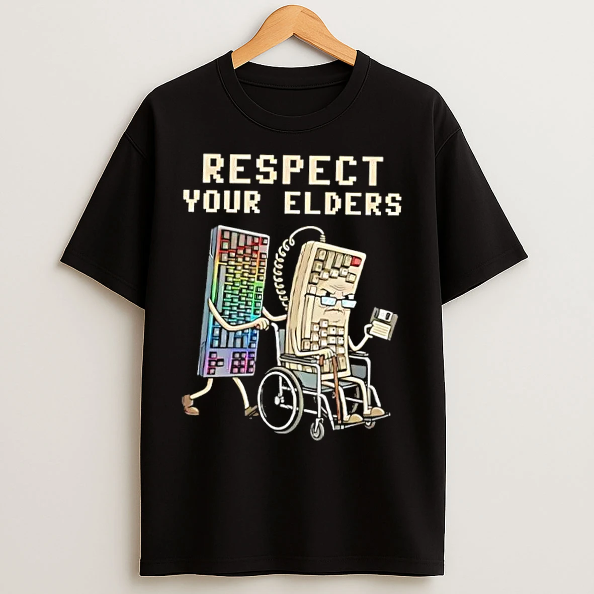 Classic Mechanical Keyboard Respect Your Elders T Shirts