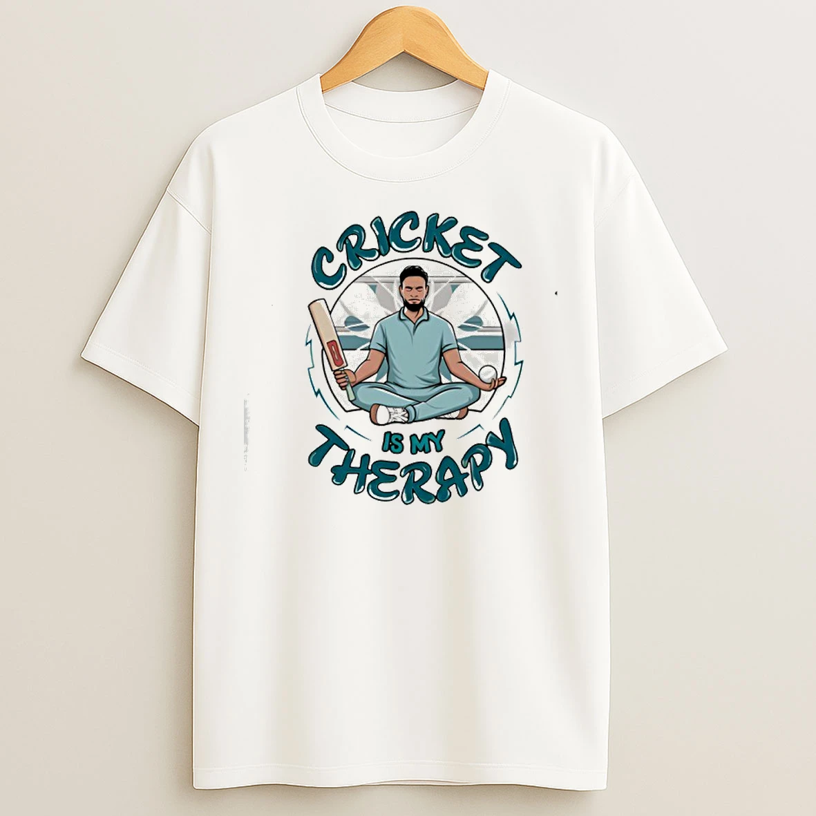 Classic Meditating And Cricket Is My Therapy T Shirts