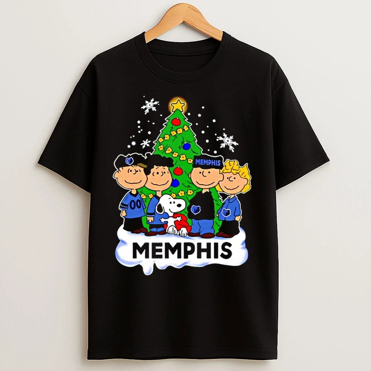 Classic Memphis Grizzlies X Snoopy The Peanuts Holiday Christmas T Shirts