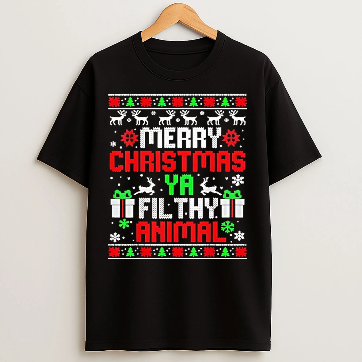 Classic Merry Christmas Animal Filthy Ya Xmas Family Pajama T Shirts