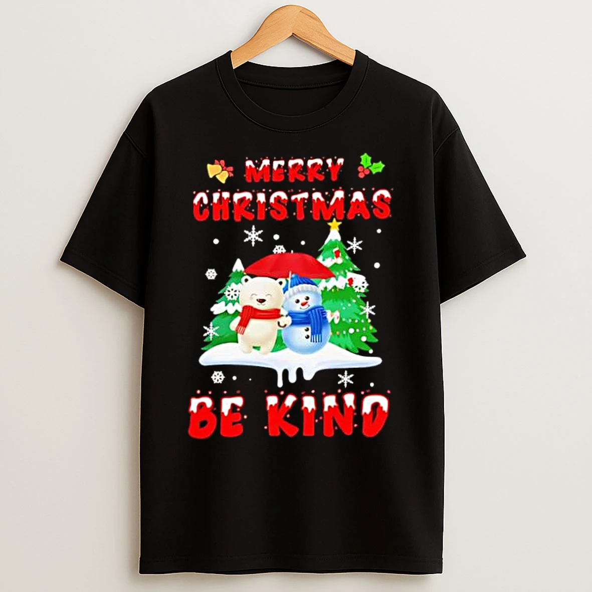 Classic Merry Christmas Be Kind Snowman Xmas Treestylish T Shirts