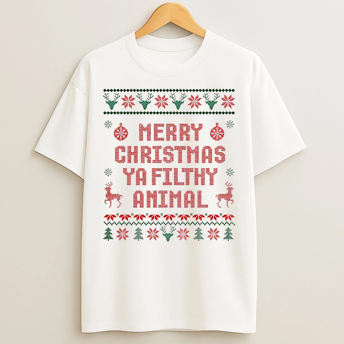 Classic Merry Christmas Ya Filthy Animal Ugly Christmas 2025 T Shirts