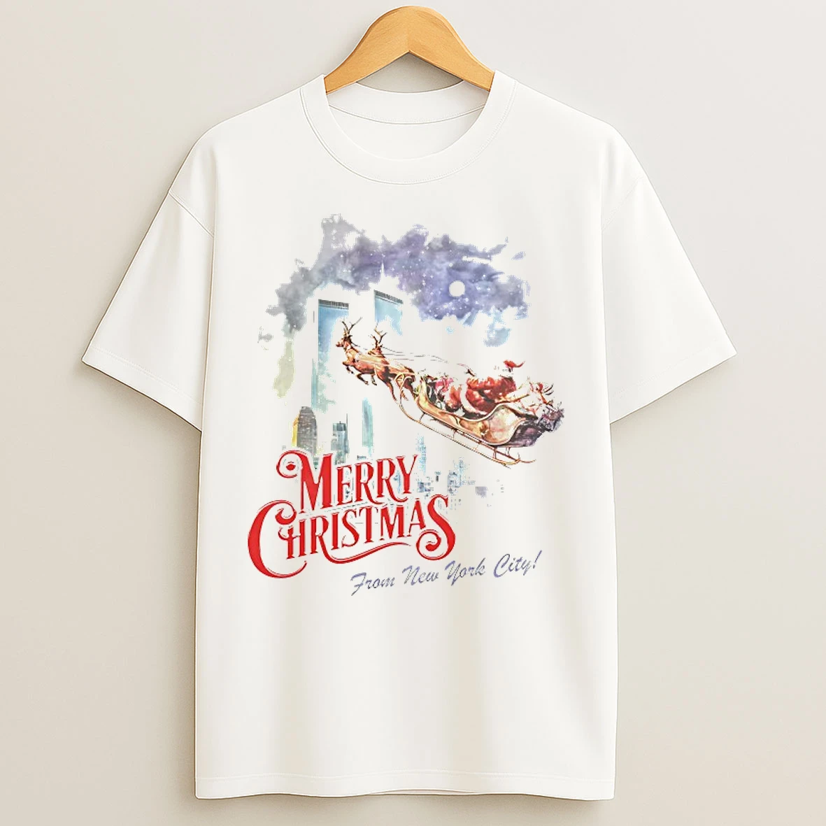 Classic Merry Christmas From New York City T Shirts