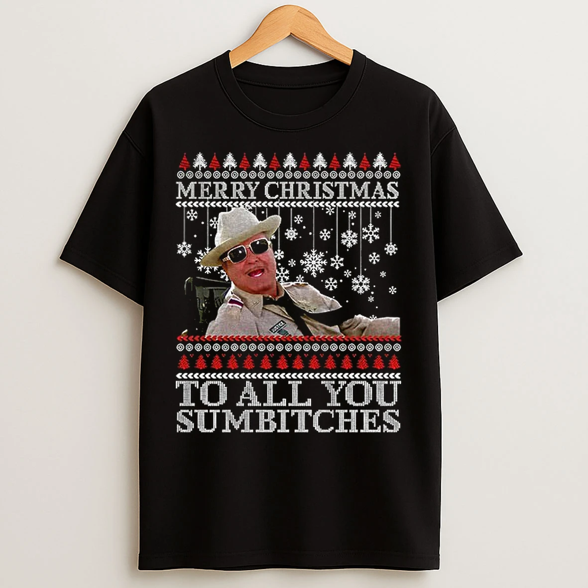 Classic Merry Christmas To All You Sumbitches Ugly Smokey And The Bandit Christmas T Shirts