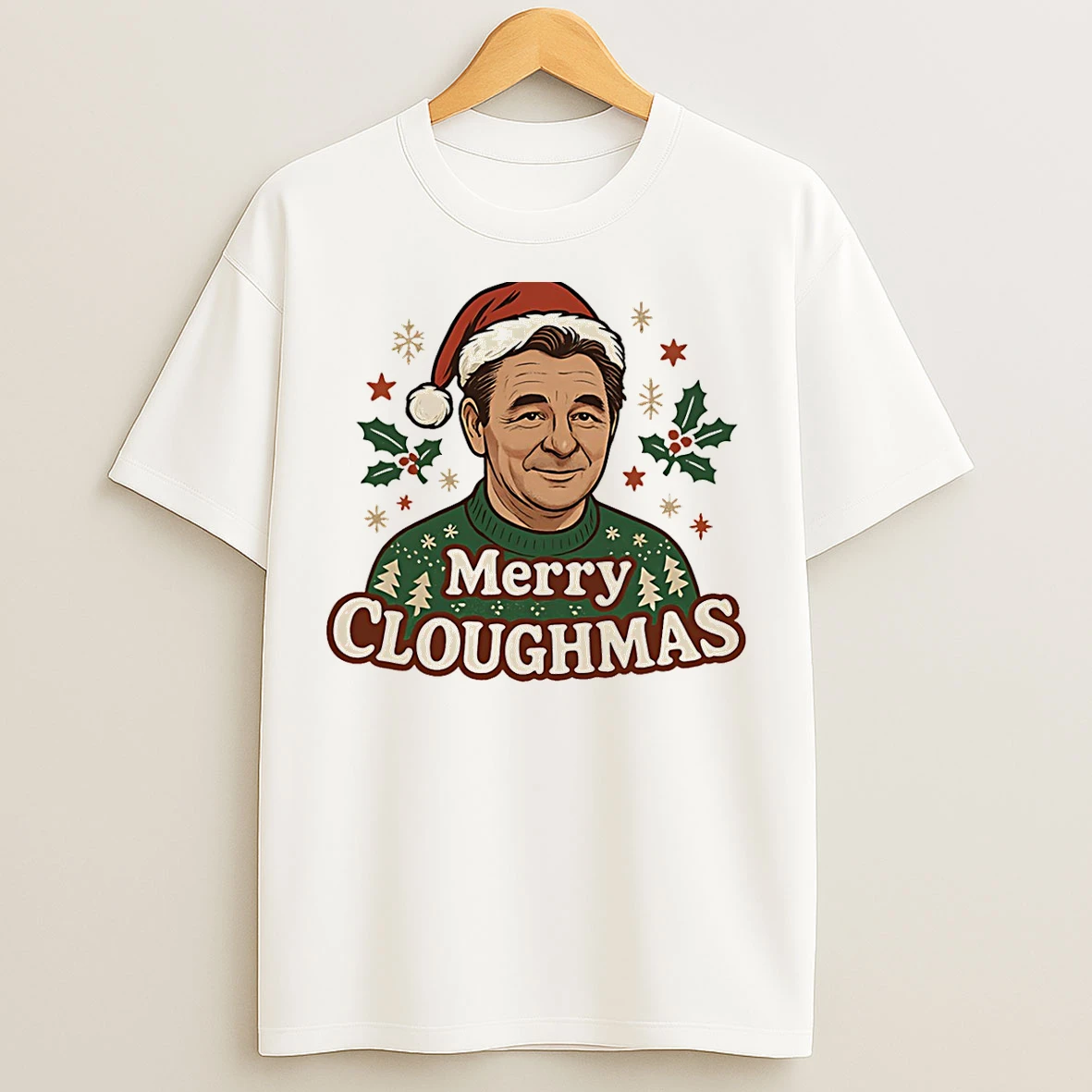 Classic Merry Cloughmas Nottm Forest Santa Christmas T Shirts