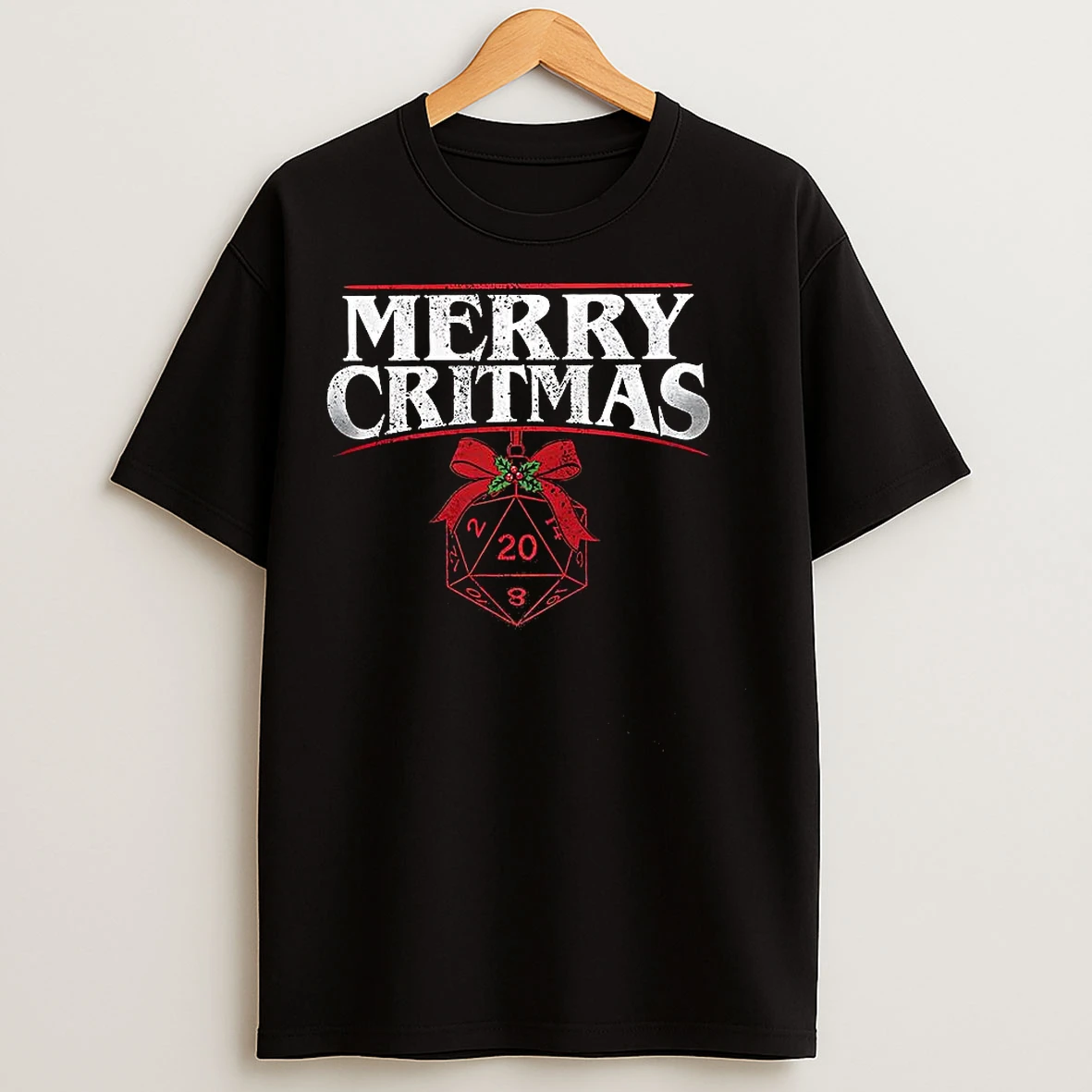 Classic Merry Critmas 20 Dice Dungeons And Dragons Christmas T Shirts