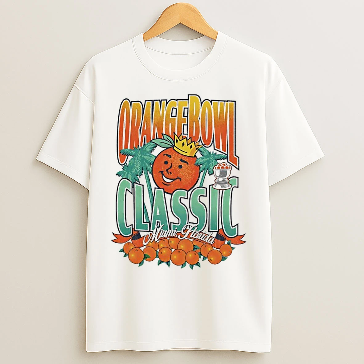 Classic Miami Floria Orange Bowl Graphic Retro T Shirts