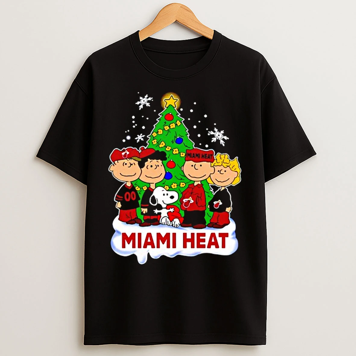 Classic Miami Heat X Snoopy The Peanuts Holiday Christmas T Shirts