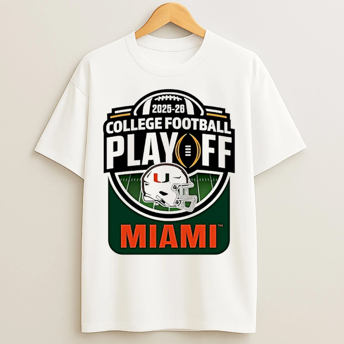 Classic Miami Hurricanes 2025 26 Cfp College Football Playoffs Helmet T Shirts