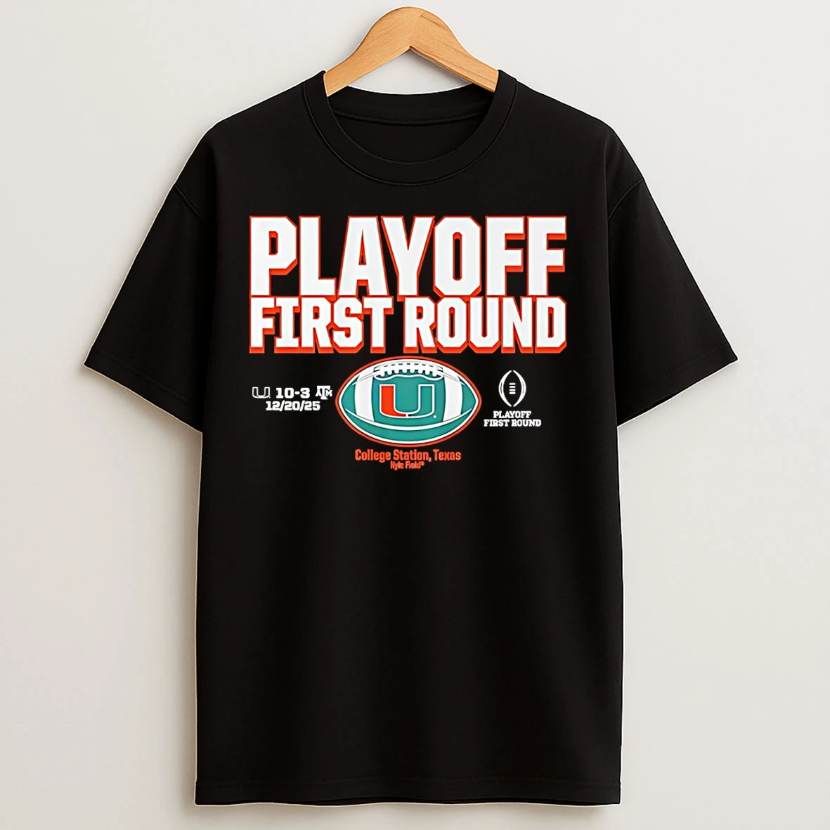 Classic Miami Hurricanes 2025 Cfp First Round Winner 10 3 Score T Shirts