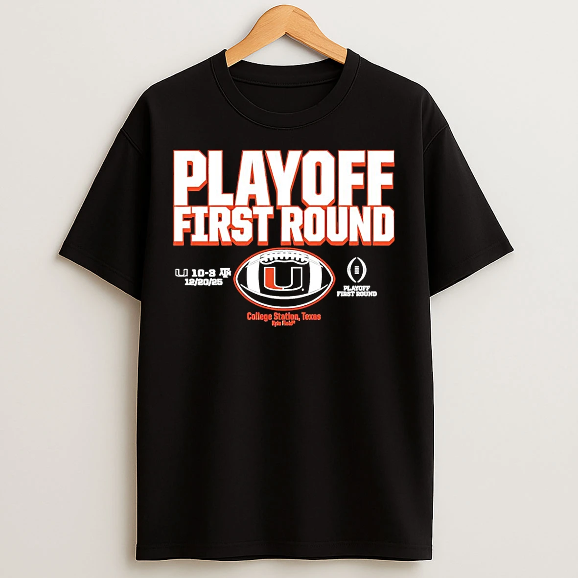 Classic Miami Hurricanes 2025 Cfp First Round Winner T Shirts