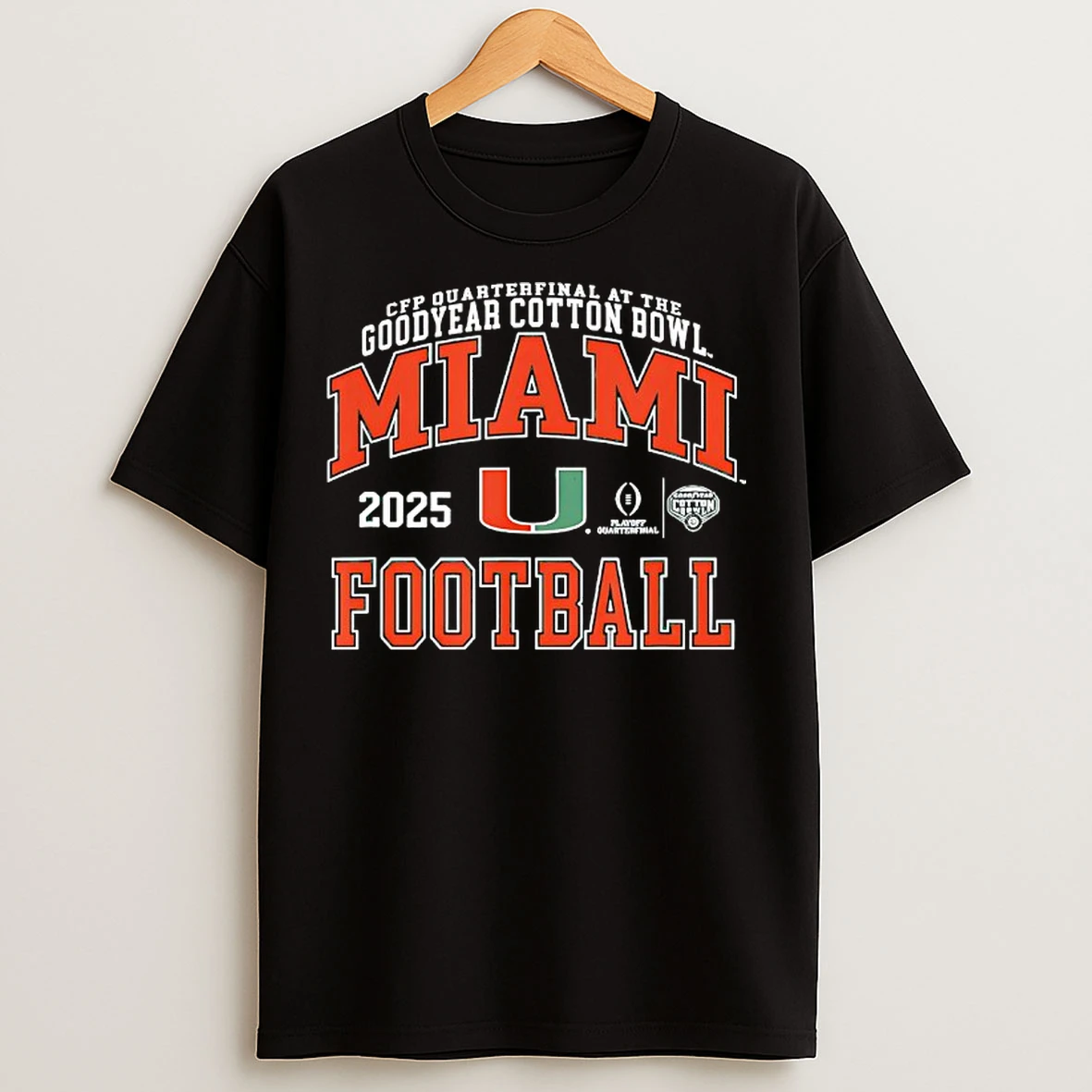 Classic Miami Hurricanes Cfp Quarterfinal At The Goodyear Cotton Bowl 2025 T Shirts