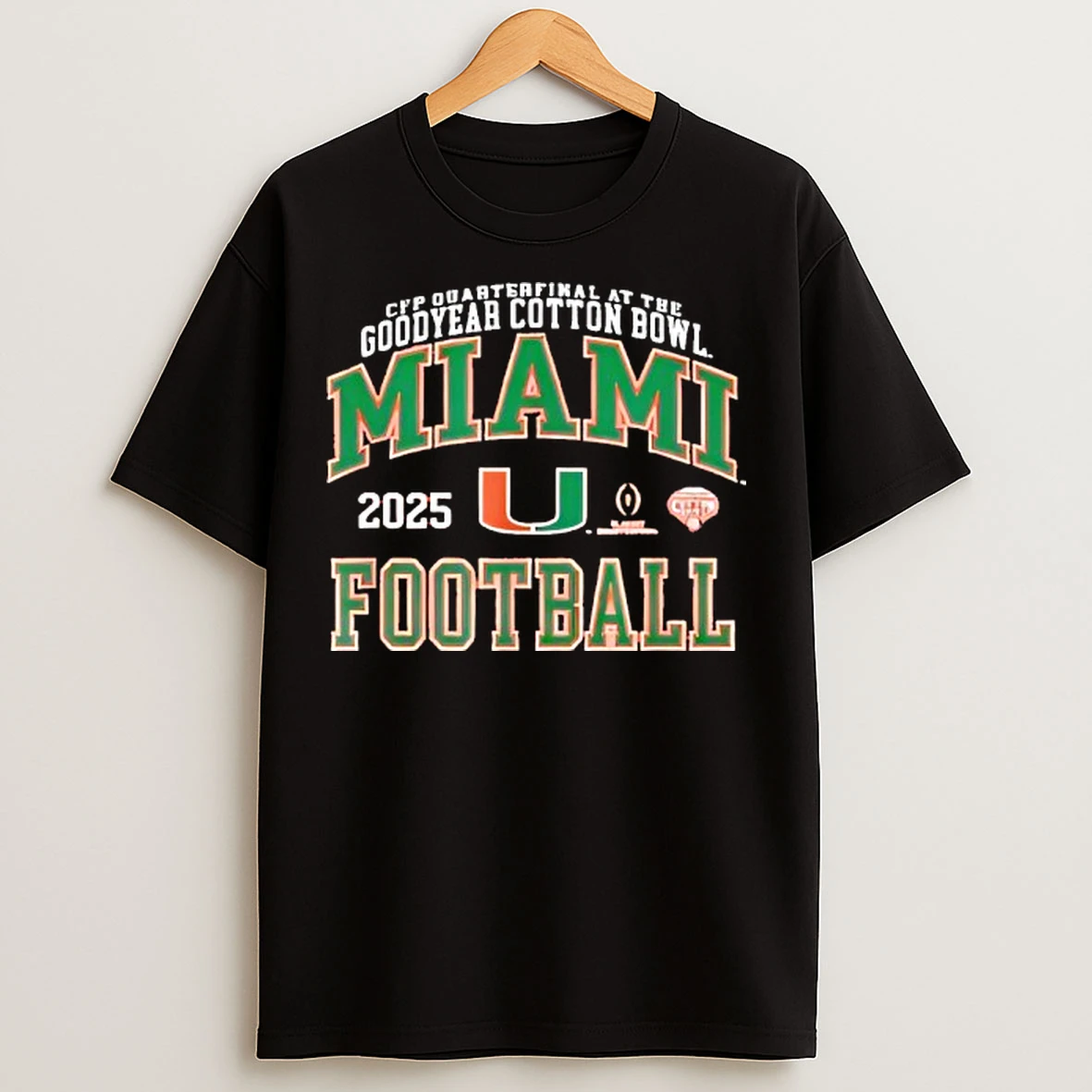 Classic Miami Hurricanes Cotton Bowl 2025 2026 Cfp Quarterfinal Logo T Shirts