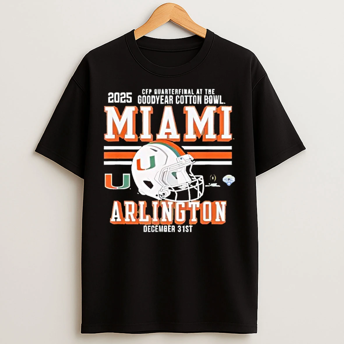Classic Miami Hurricanes Cotton Bowl 2025 2026 Cfp Quarterfinal T Shirts