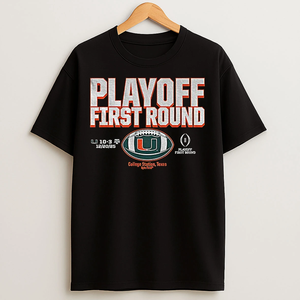 Classic Miami Hurricanes Football 2025 Cfp Playoff First Round Winner T Shirts