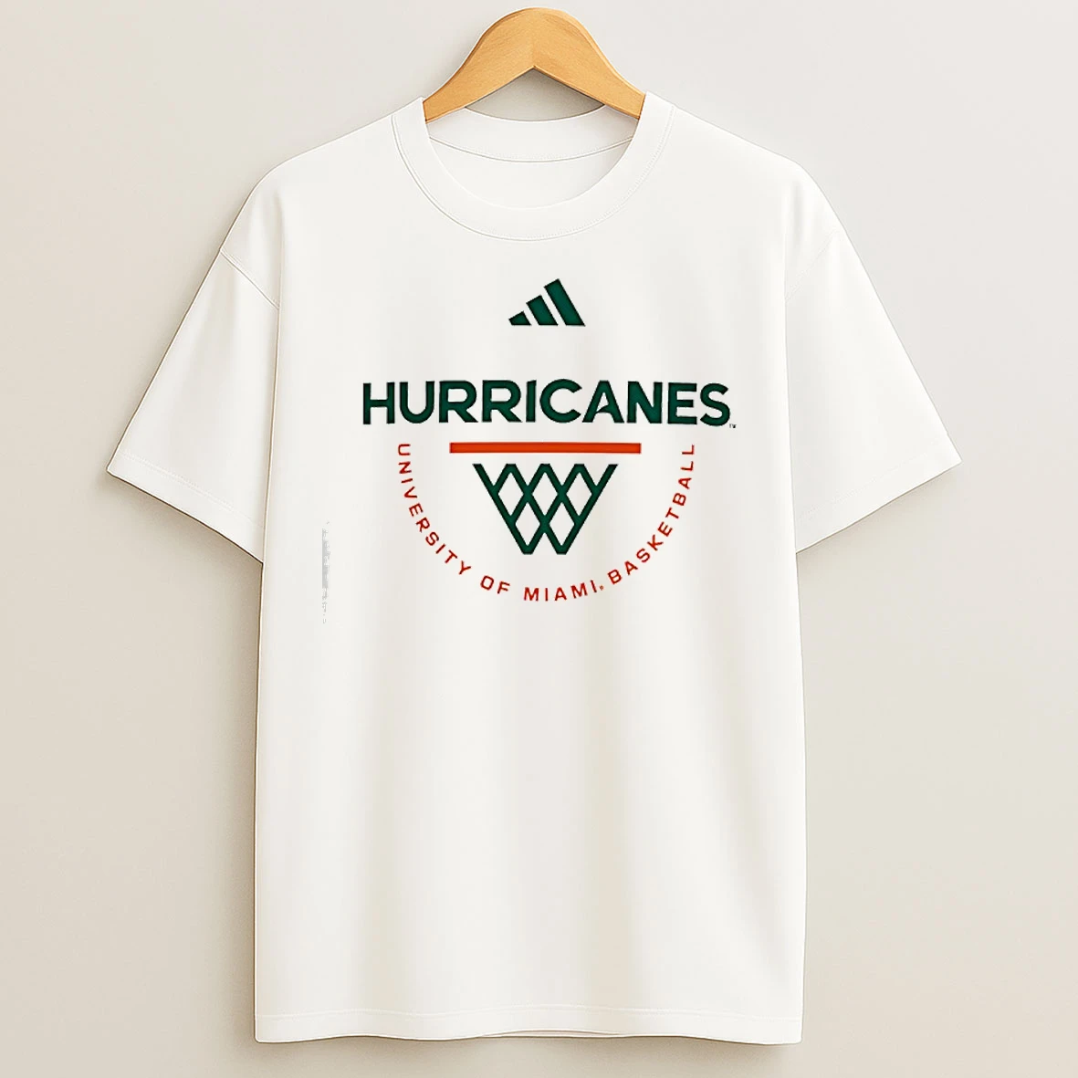 Classic Miami Hurricanes University Of Miami Basketball Logo T Shirts
