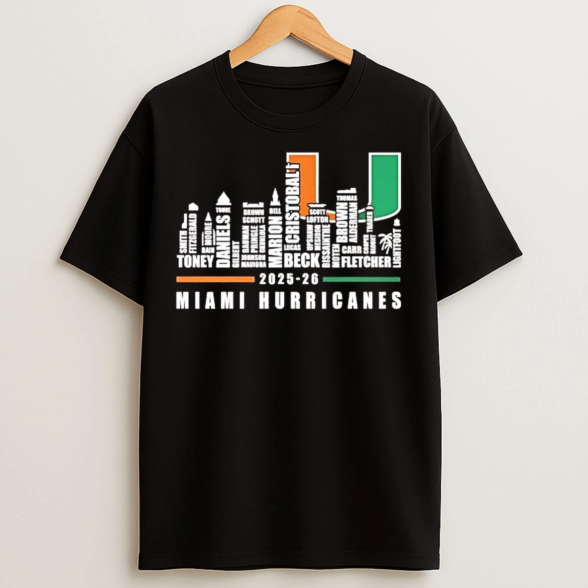 Classic Miami Hurricanes City Players Names 2025 26 T Shirts