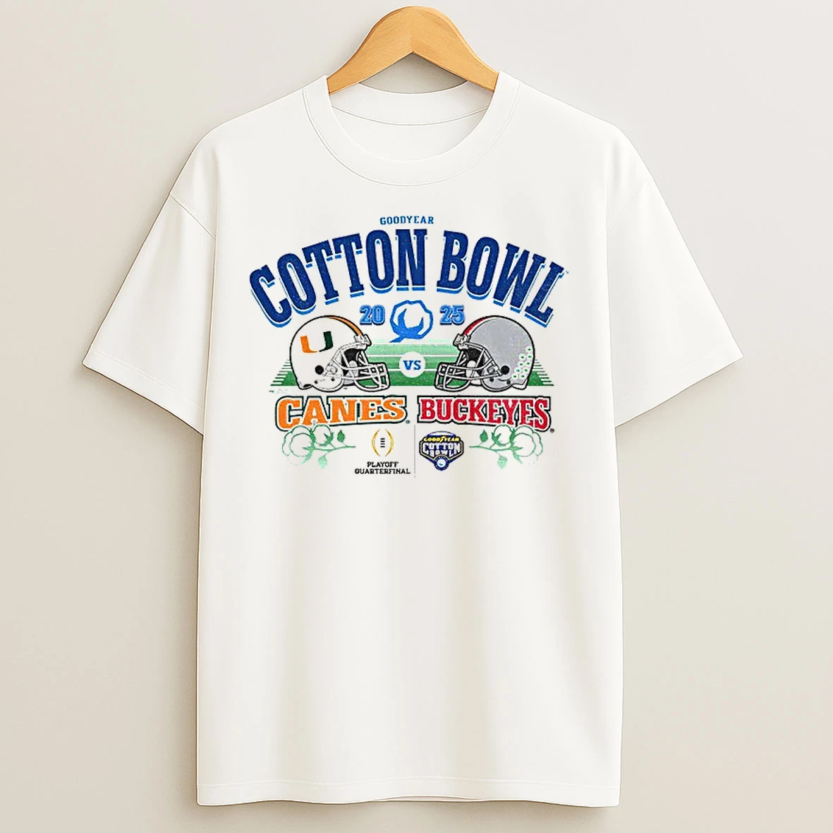 Classic Miami Hurricanes Vs Ohio State Buckeyes Goodyear Cotton Bowl 2025 Cfp T Shirts