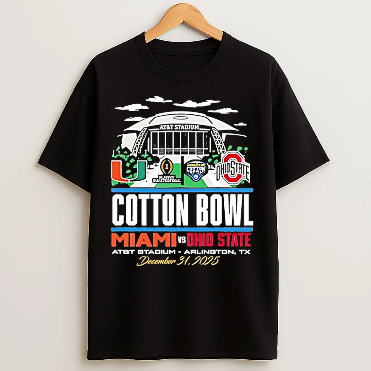 Classic Miami Hurricanes Vs Ohio State Buckeyes Stadium Cotton Bowl T Shirts