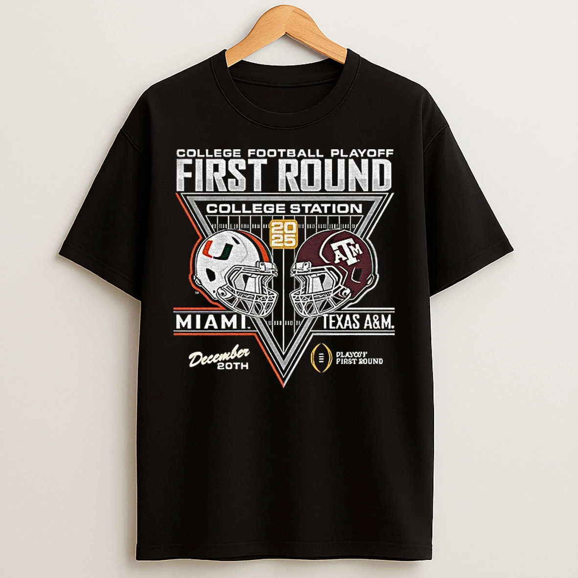 Classic Miami Hurricanes Vs Texas Am Aggies College Football Playoff First Round College Station T Shirts