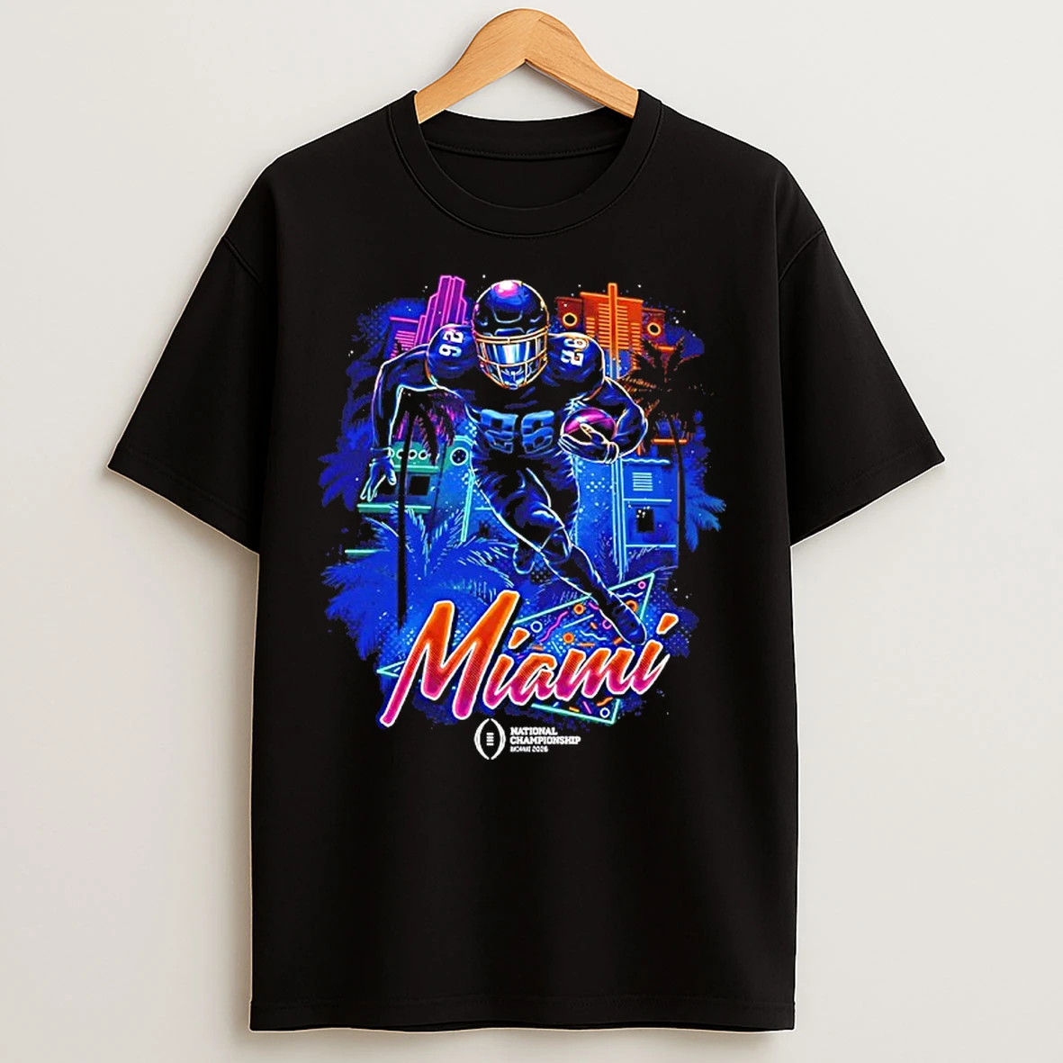 Classic Miami Neon Player 2026 College Football Playoff National Championship T Shirts