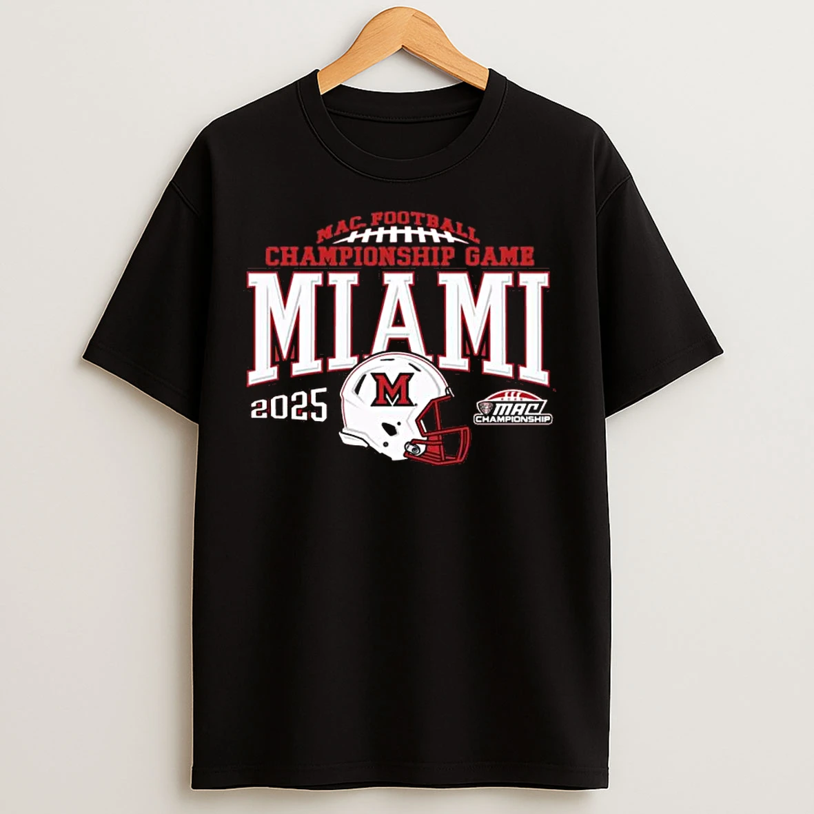 Classic Miami Redhawks 2025 Mac Football Championship Bound T Shirts