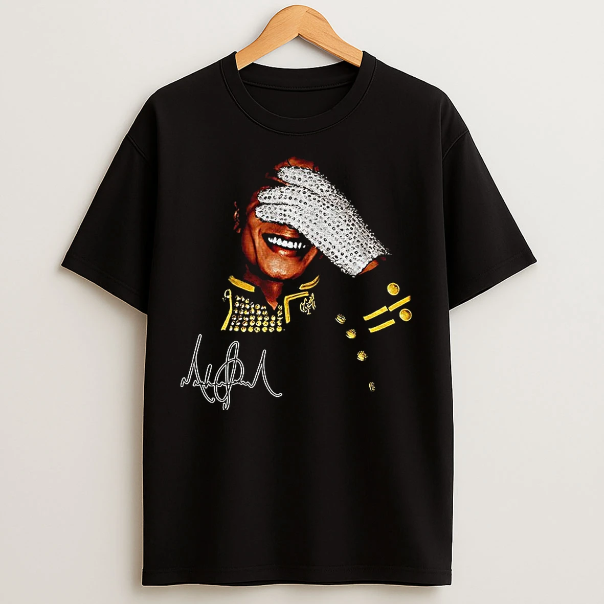 Classic Michael Jackson Glove Smile Signature T Shirts