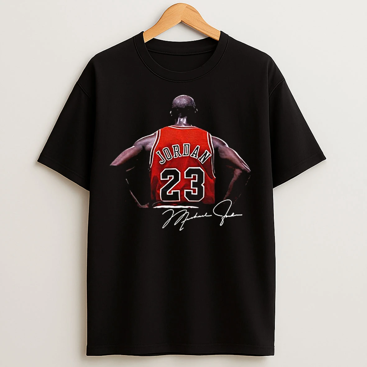 Classic Michael Jordan Turn Away 23 Chicago Bulls Nba Basketball Signature T Shirts
