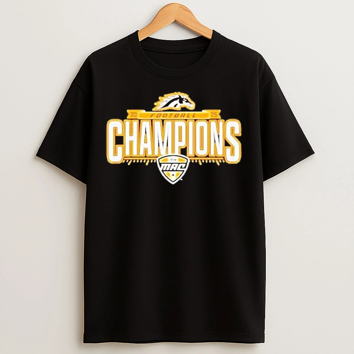 Classic Michigan Broncos Brown 2025 Mac Football Champions T Shirts