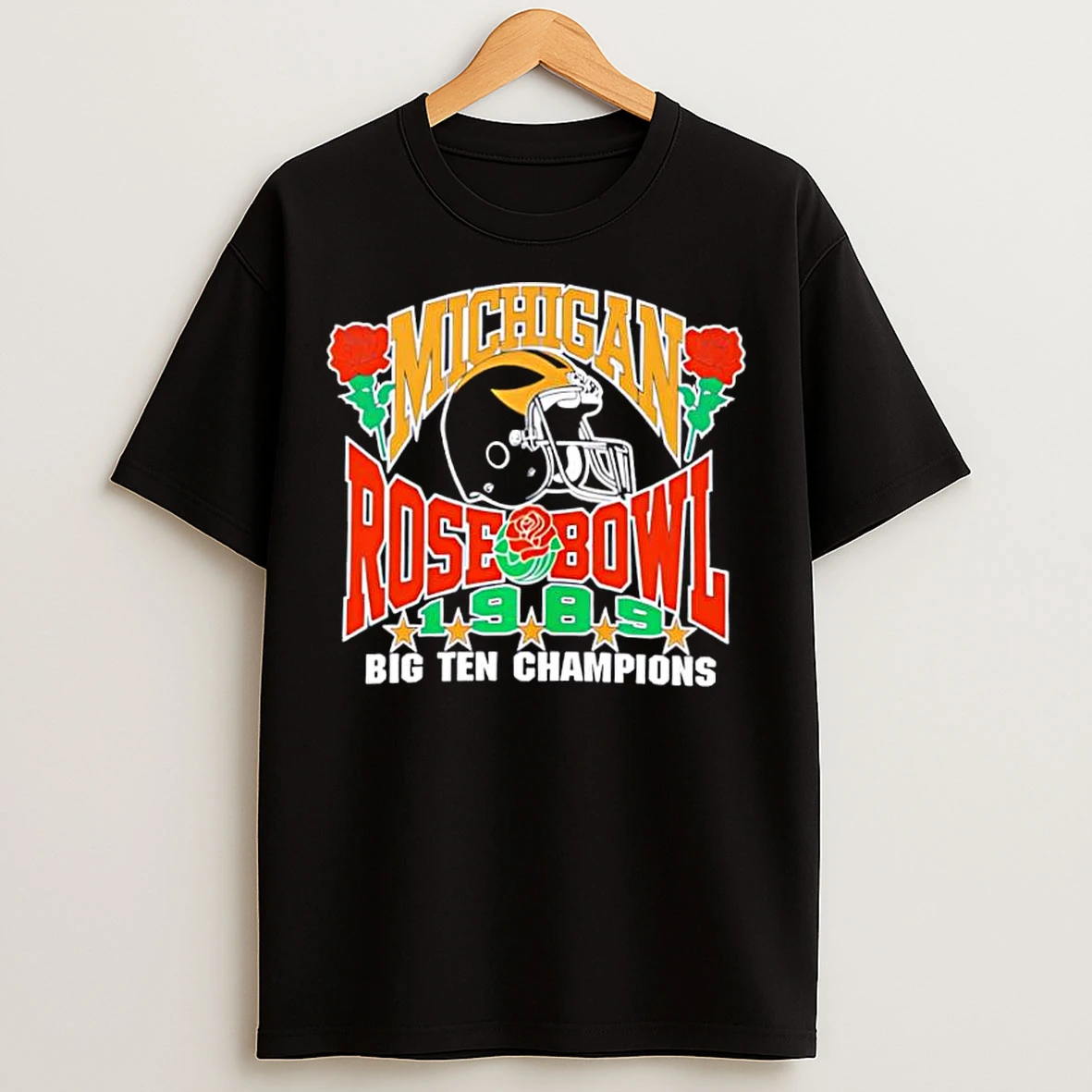 Classic Michigan Rose Bowl Big Ten Champions Vintage 1989 T Shirts