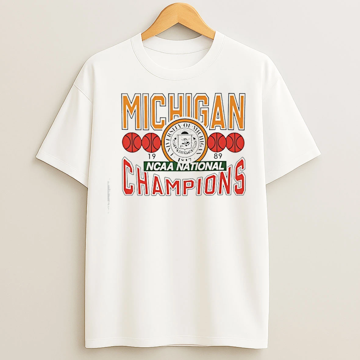 Classic Michigan Wolverines Ncaa National Champions 1989 T Shirts