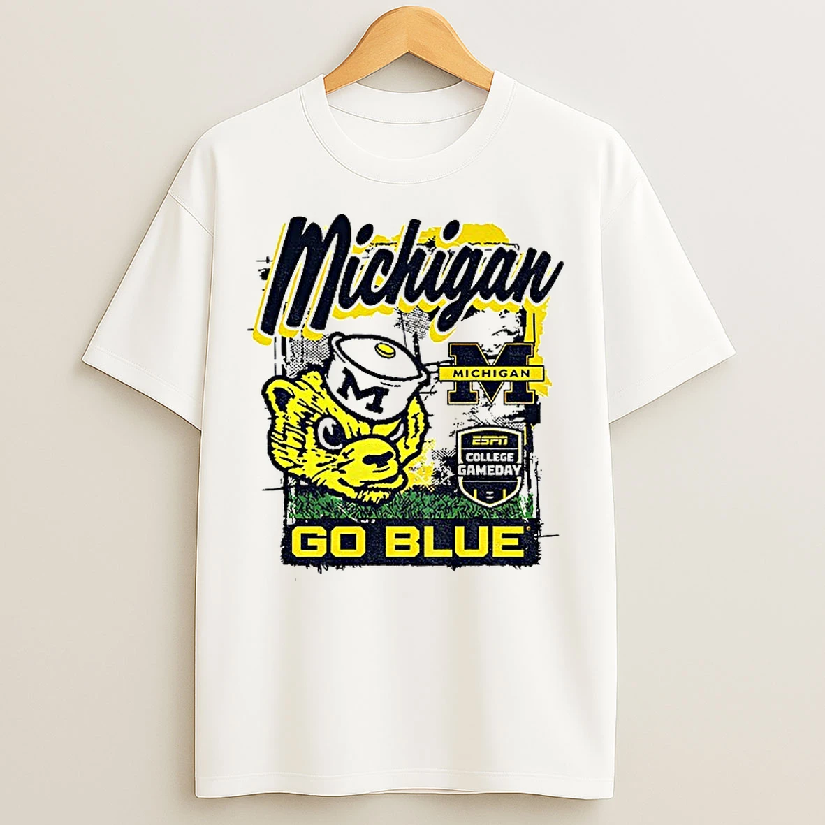 Classic Michigan Wolverines Nfl Football College Gameday Go Blue Vintage T Shirts