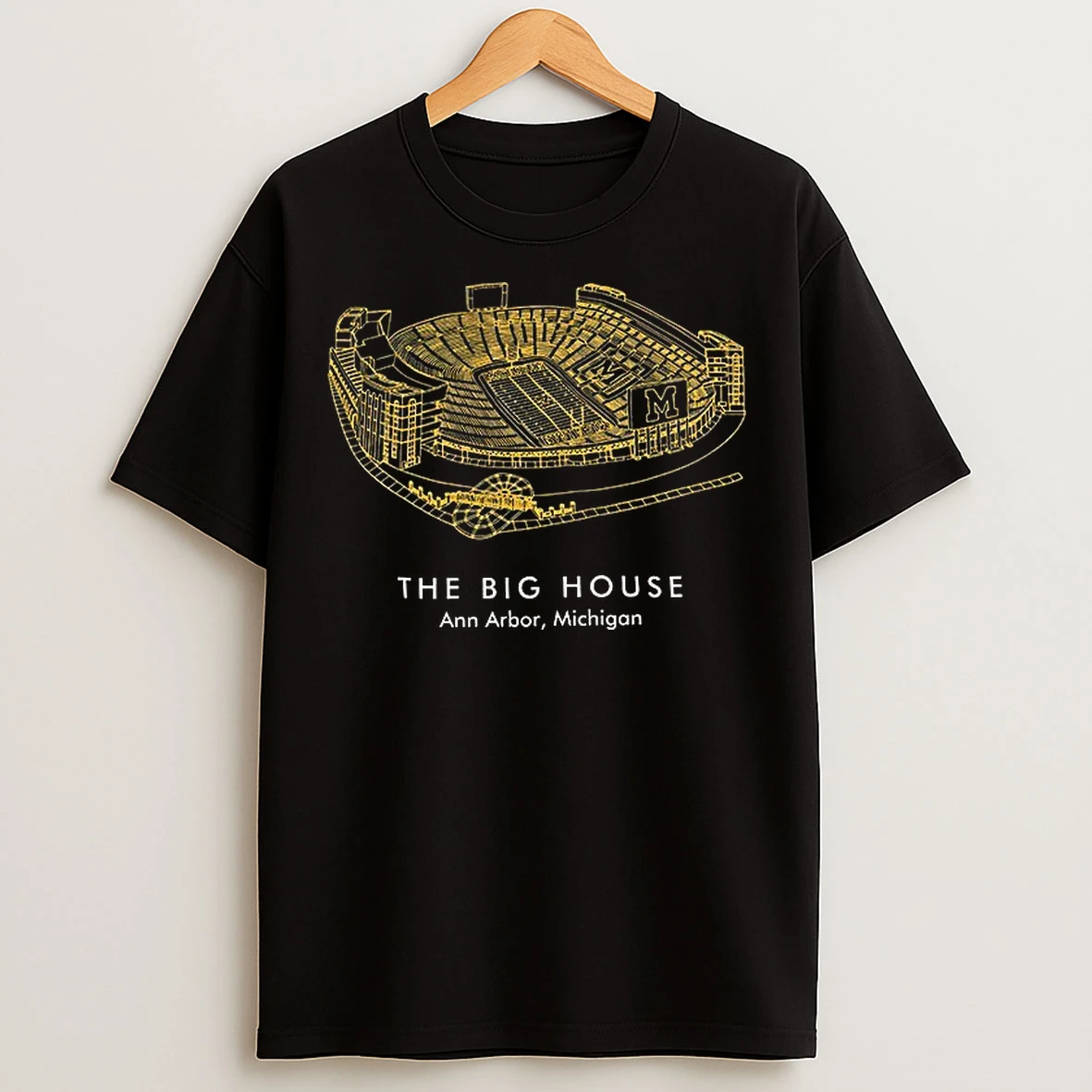 Classic Michigan Wolverines The Big House Football Stadium T Shirts