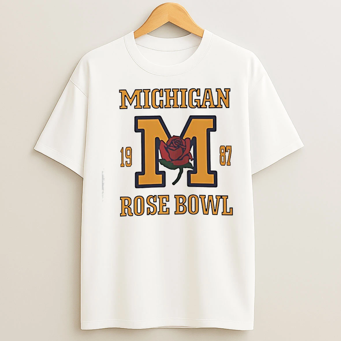 Classic Michigan Wolverines Basketball Rose Bowl 1987 T Shirts
