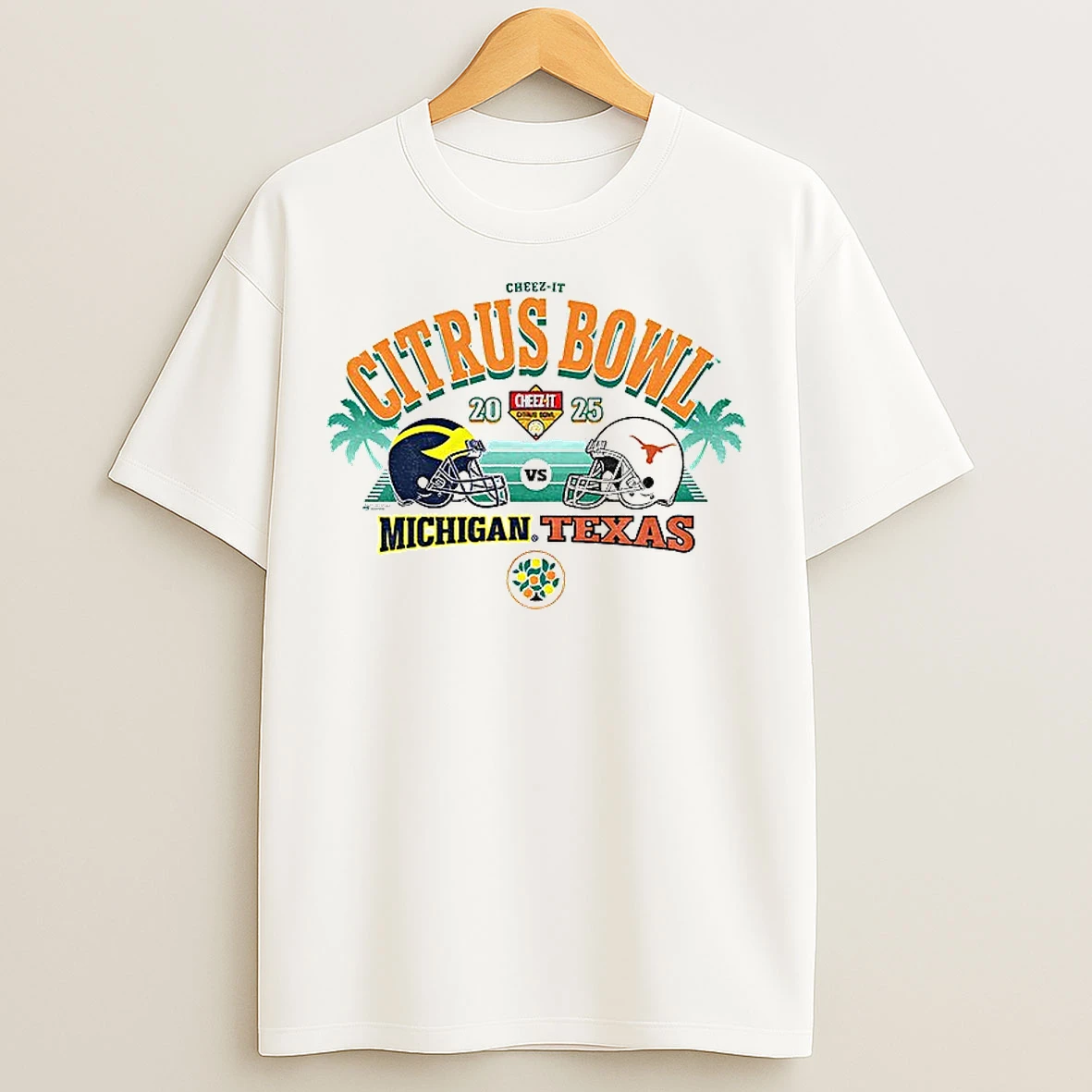 Classic Michigan Wolverines Vs Texas Longhorns Ncaa Division I Fbs Cheez It Citrus Bowl 2025 T Shirts